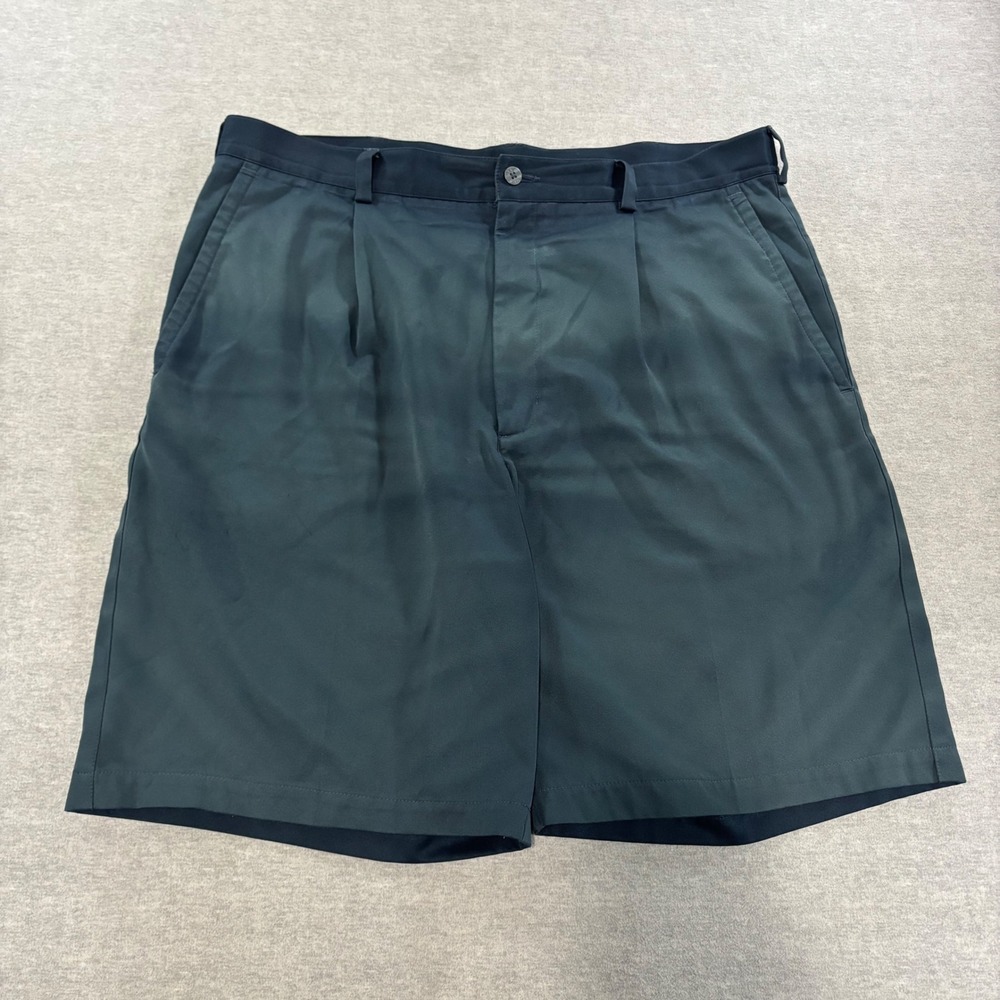 Nike Golf Shorts Mens 36 Pleated Front Navy Blue Polyester Casual RN56323